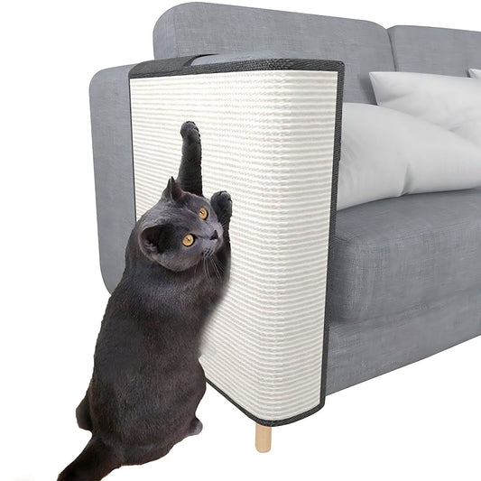 Eco-Friendly Cat Scratch Sofa Protector (Left Hand) | Durable Linen & Sisal Surface