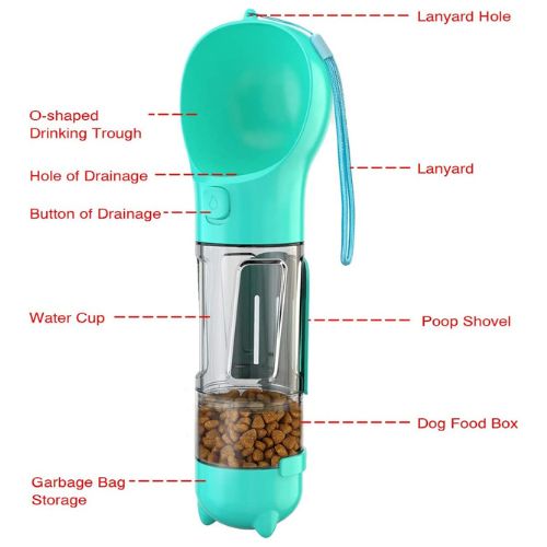 Portable Pet Feeder & Water Bottle | On-the-Go Food & Hydration