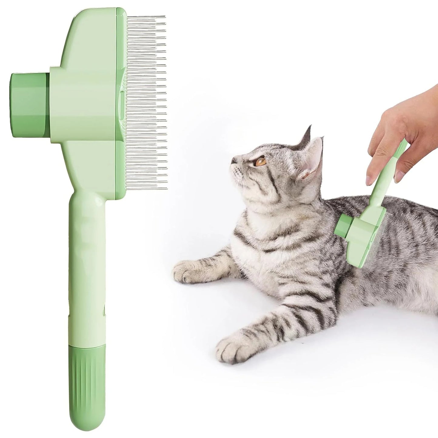 Calming Flea & Massage Comb for Pets | Self-Cleaning Grooming Too